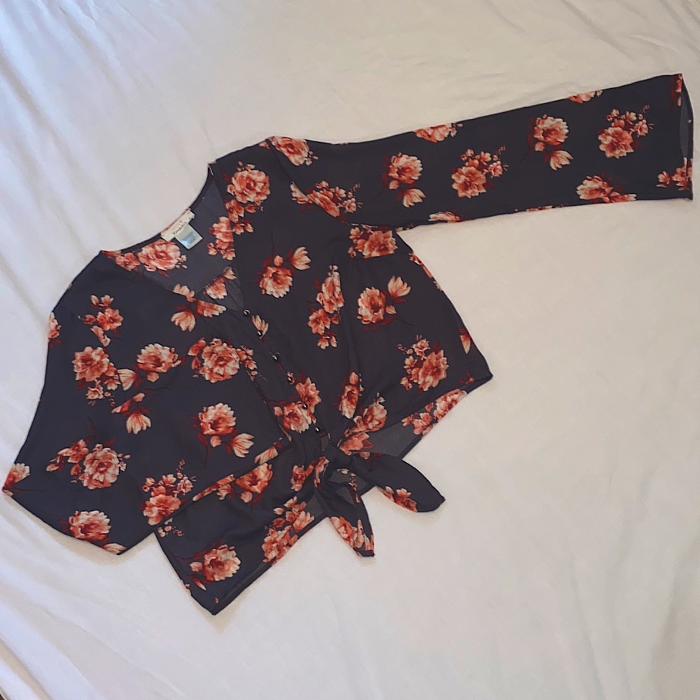 Urban romantics floral design shirt